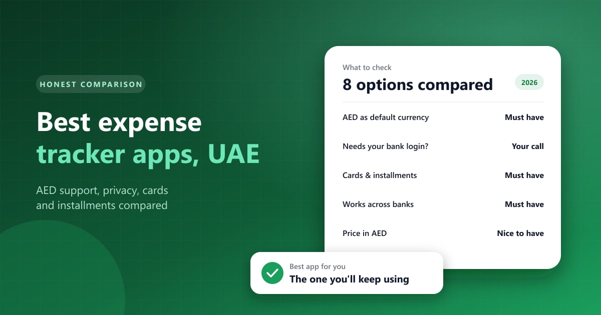 Best Expense Tracker Apps in the UAE: An Honest Comparison
